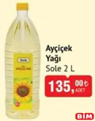 SOLE AYÇİÇEK YAĞI 2 L SOLE AYÇİÇEK YAĞI 2 L